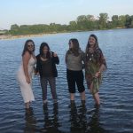 Gabriella and students in the Loire