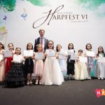 Competition winners at Harpfest VI with Jakez François