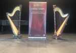 Harps on stage