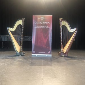 Harps on stage