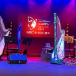 Jubilés onstage at the World Harp Congress