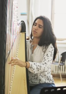 Alexandra Bidi rehearses back stage at HMTM Photo: Daniel Delang