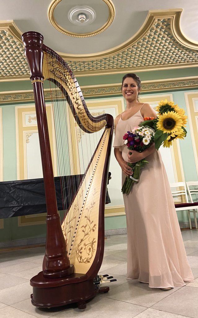 Veronika after her recital at the small hall of the Kyiv Philharmonic