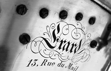 The action plate of an Erard harp (c.1902)