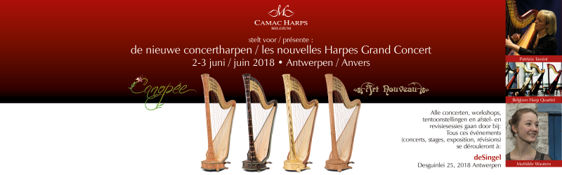 Concert grand harps presentation, Antwerp 2018