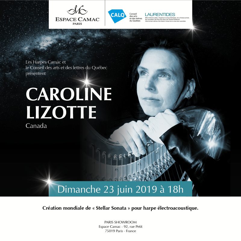 Caroline Lizotte at Camac Harps Paris