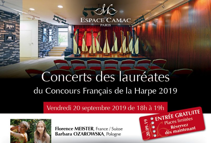 Concert des lauréates du Concours Français de la Harpe 2019