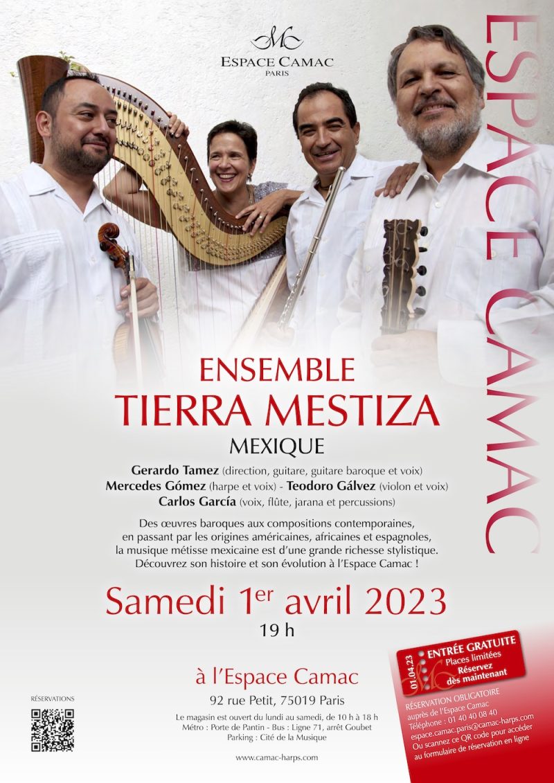 Ensemble Tierra Mestiza à l'Espace Camac de Paris, avril 2023