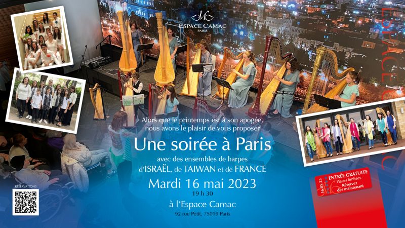 16 May 2023: An Evening in Paris with Harp ensembles from Israel, Taiwan and France