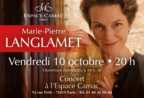 Marie-Pierre Langlamet en concert à l’Espace Camac : le vendredi 10 octobre à 20 h