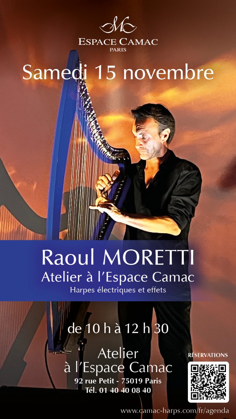 November 15: Electroharp and electroacoustic harp workshop with Raoul Moretti