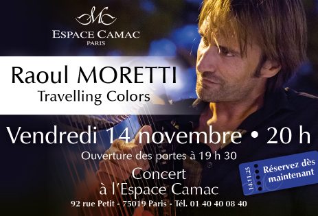 14 November: “Travelling Colors”: Raoul MORETTI in concert at the Espace Camac