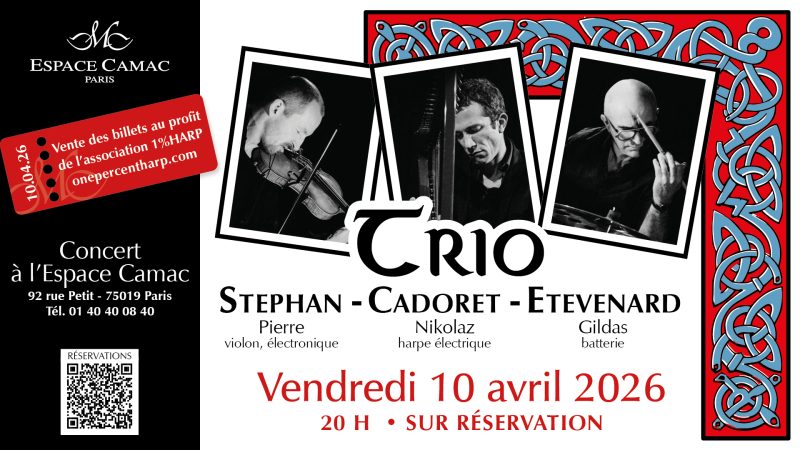 Vendredi 10 avril : le Trio Stephan - Cadoret - Etevenard à l’Espace Camac