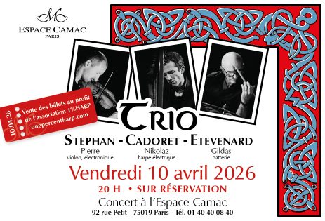 Vendredi 10 avril : le Trio Stephan - Cadoret - Etevenard à l’Espace Camac