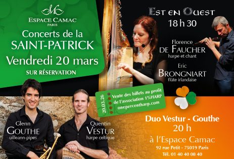 March 20 : St. Patrick's Day Concerts at Espace Camac