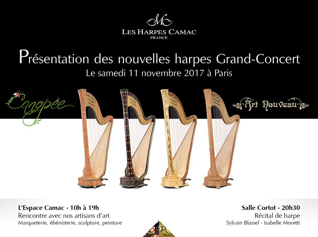 Présentation des nouvelles harpes Grand Concert, Paris