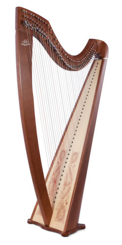 Isolde · celtic, walnut finish, Finn soundboard decoration