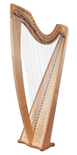 Isolde · classic, natural maple finish, Shamrock soundboard decoration